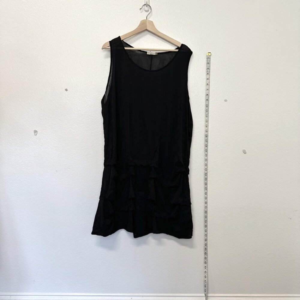Black Linen Sleeveless Dress
